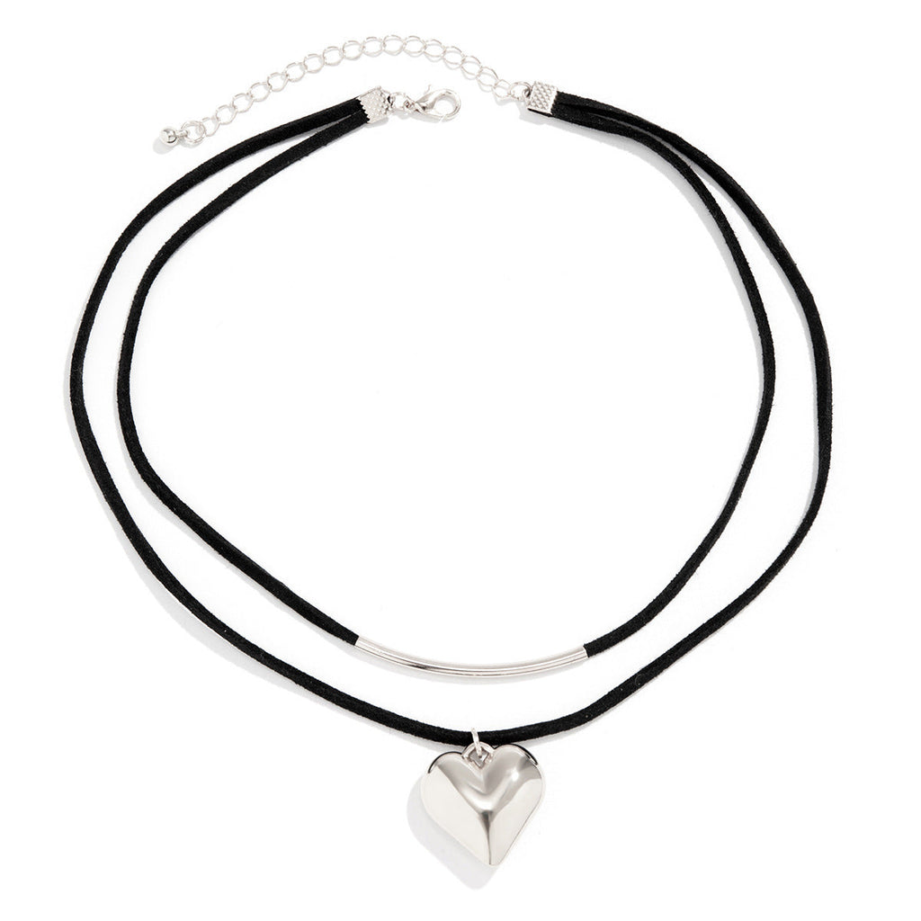 Double Layer Heart Pendant Necklace