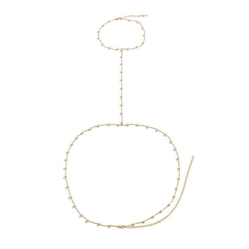 Pearl Charm Bikini Waist Belt Belly Chain Body Jewelry