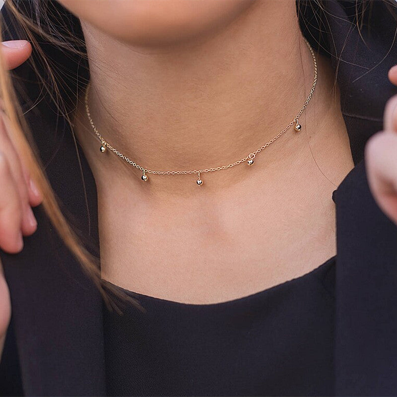 Tassel Mini Ball Pendant Necklace