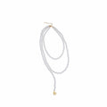 Long Pearls Necklace Layer Beads Heart Pendant Vintage Jewelry