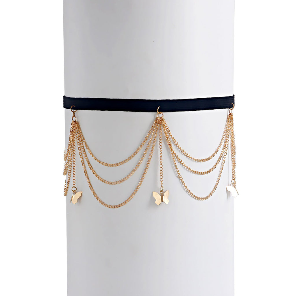 Bohemia Simple Multi Layer Butterfly Leg Chain