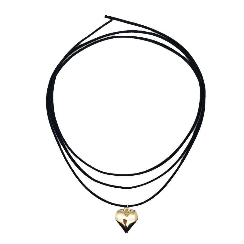 Vintage Women Heart Choker Necklace