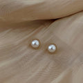 White Round Pearl Stud Earring