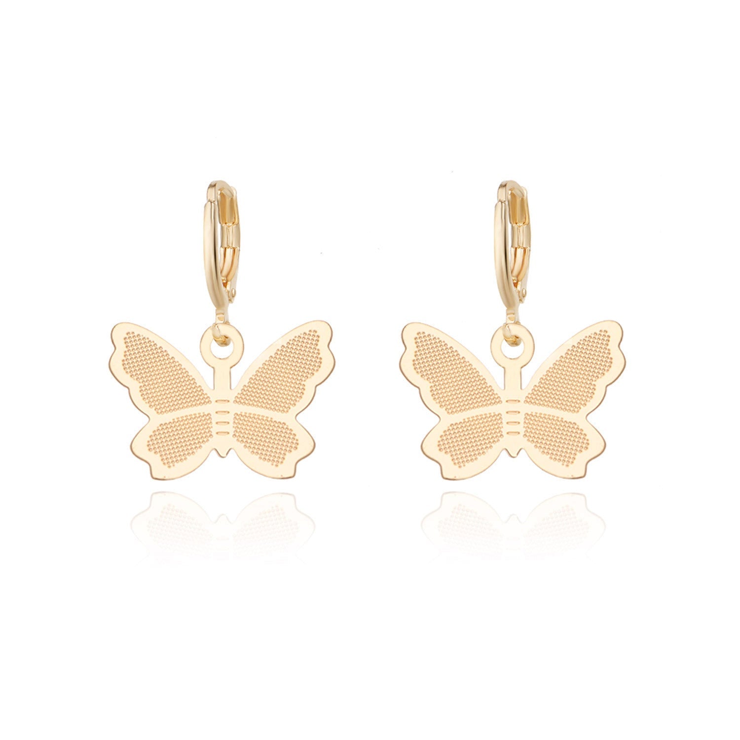 butterfly Drop Dangle Pendant Huggie Earings