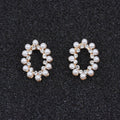 Rhinestone Flower Hoop Earrings