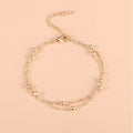 Double Layer Beaded Chain Bracelet