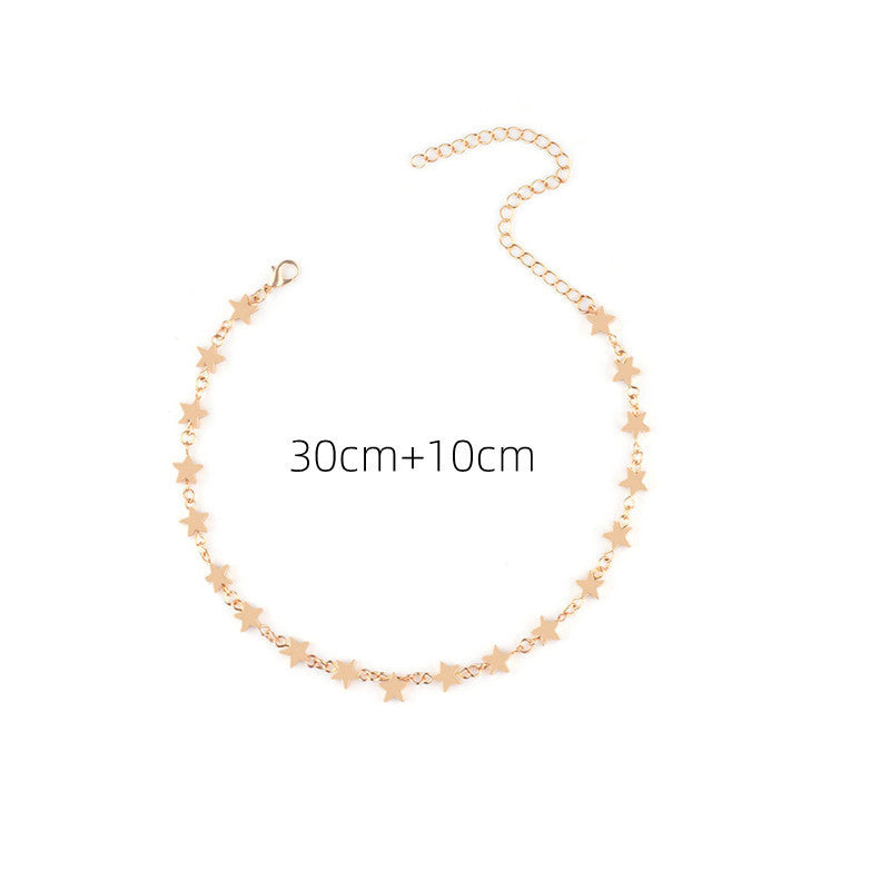 Star Chain Dainty Necklace Summer Beach Jewelry