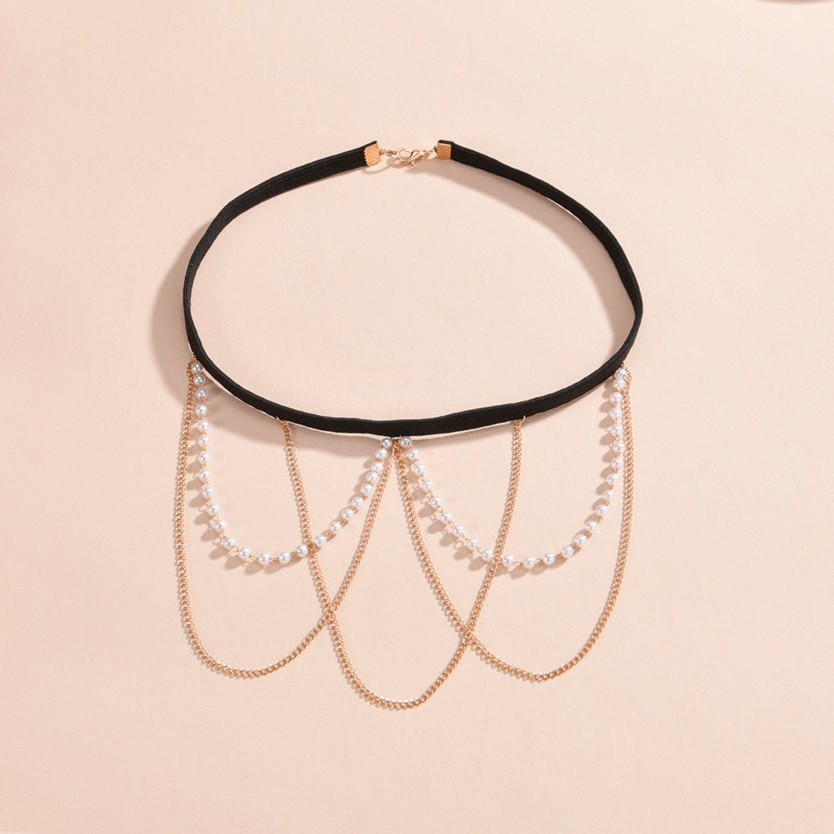 Sexy Beach Body Chain Nightclub Party Multi-layer Tassel Pearl Leg Chain