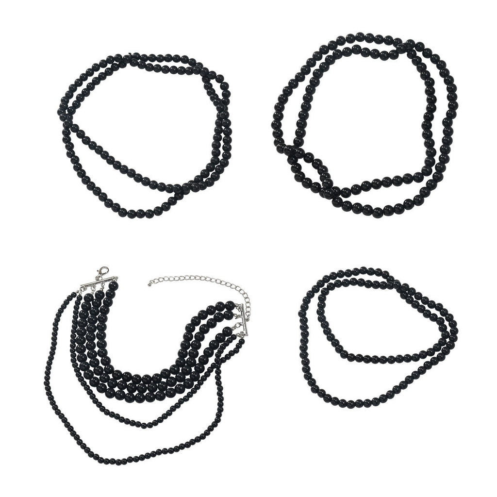 Multi-layer Long Pearl Necklace Set for Women