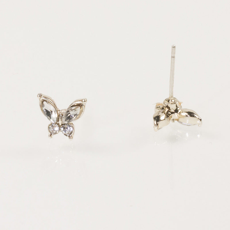 Rhinestone butterfly Stud Earrings