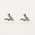 Blue Bird Stud Earring
