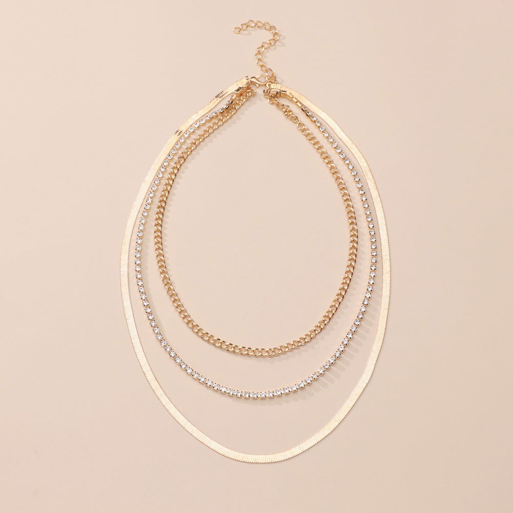Multi-layer Layers Women Snake Chain Necklace