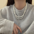 Handmade Beaded Jewelry Artificial layer Round Pearl Necklace