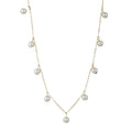 White Pearls Charm Choker Necklace