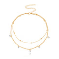 Small Crystal Stone Beads Chain Necklace