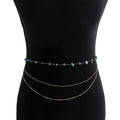 Waist Beads Belly Body Chain Double Layer Rhinestone Chain Jewelry