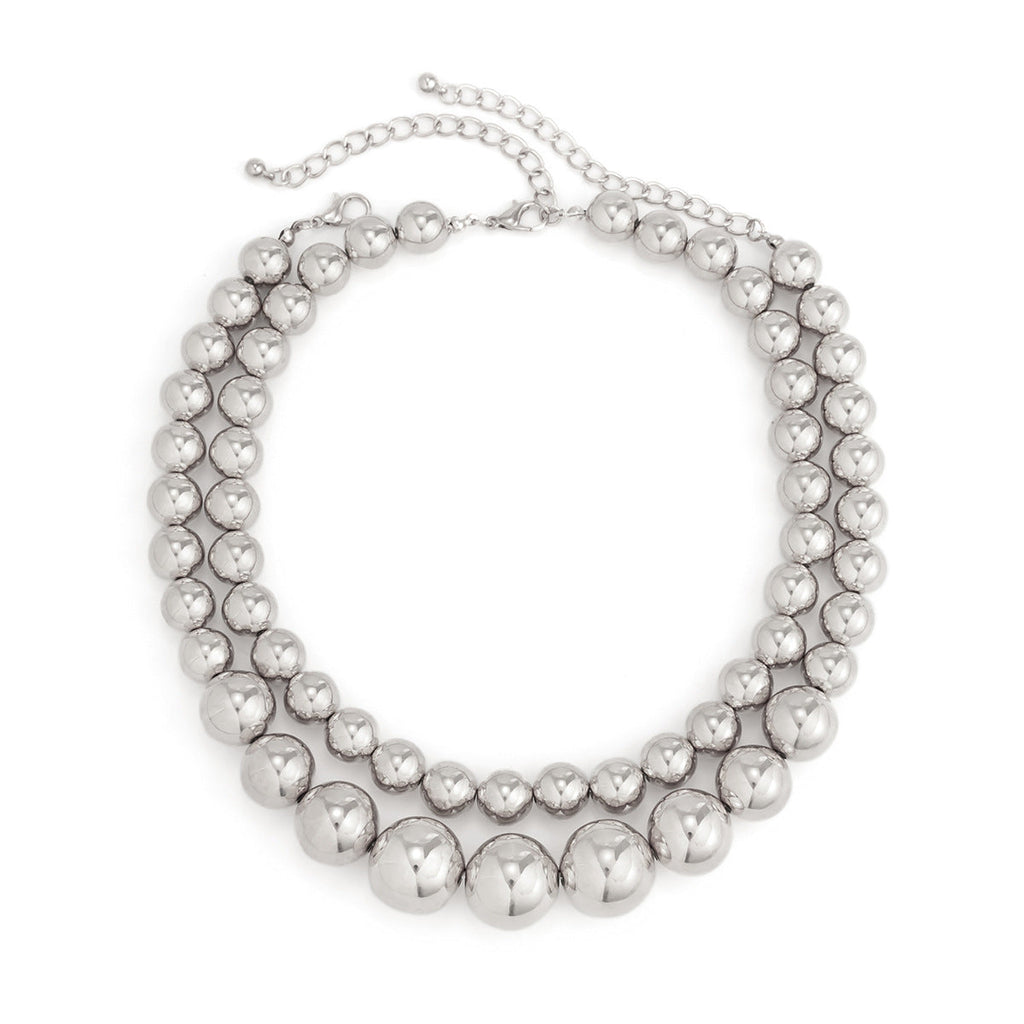 Hip-hop Punk Large Beads Short Necklace Women CCB Beads
