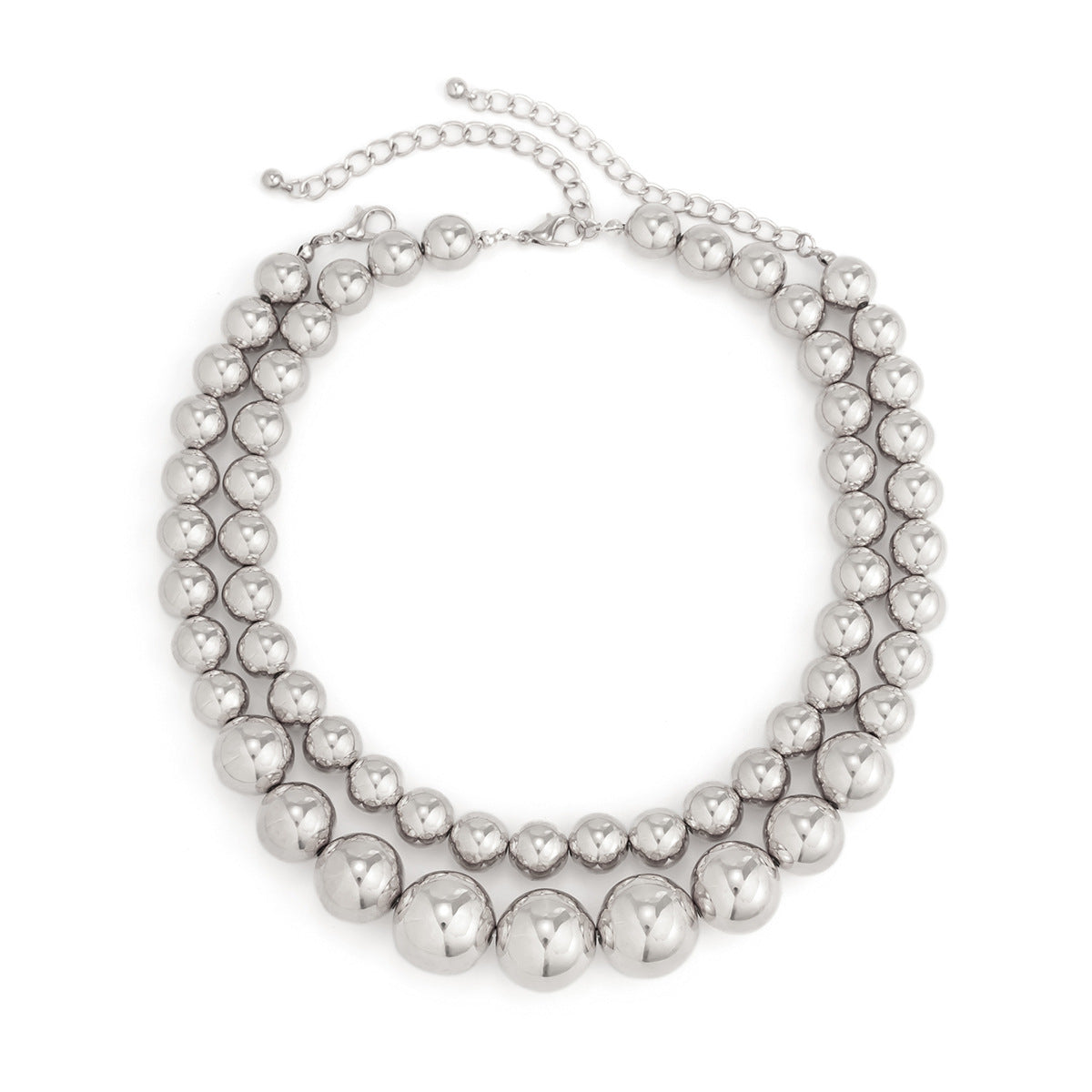 Hip-hop Punk Large Beads Short Necklace Women CCB Beads
