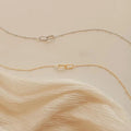 Geometric Double Ring Simple Choker Necklace