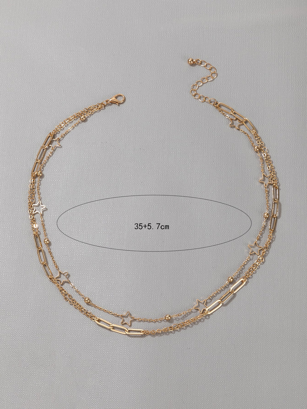 Double Layers Chain Star Charm Necklace