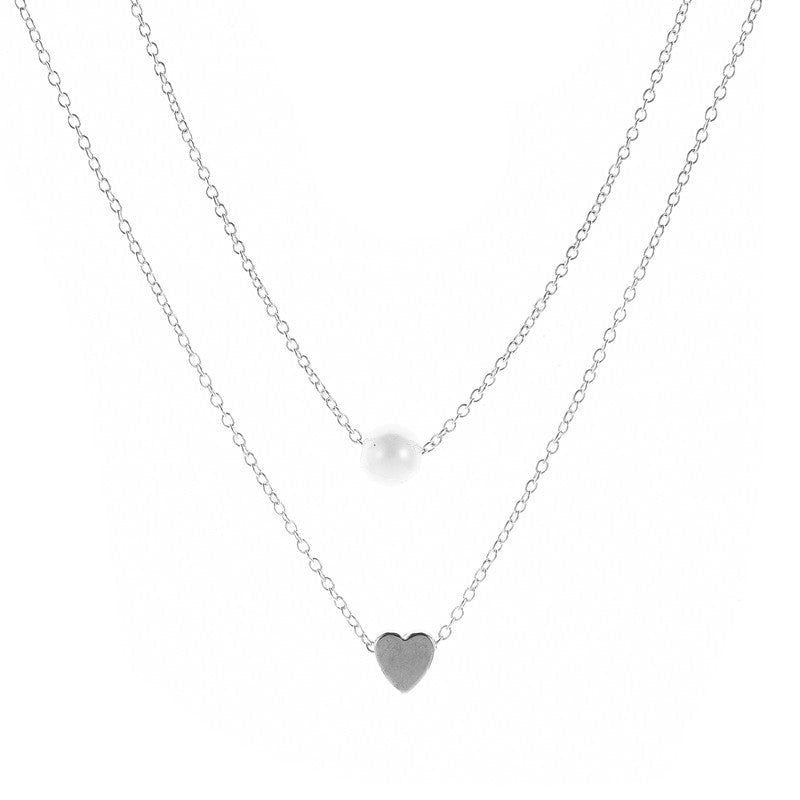 Double Layer Pendant Choker Necklace
