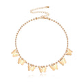 Tassel Tiny Butterfly Choker Necklace