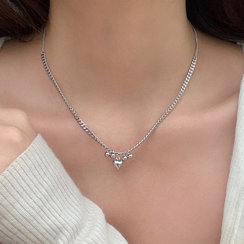 Hip Hop Metal Love Heart Necklace