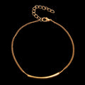 Women Square Tube Curved Bar Ankle Bracelets