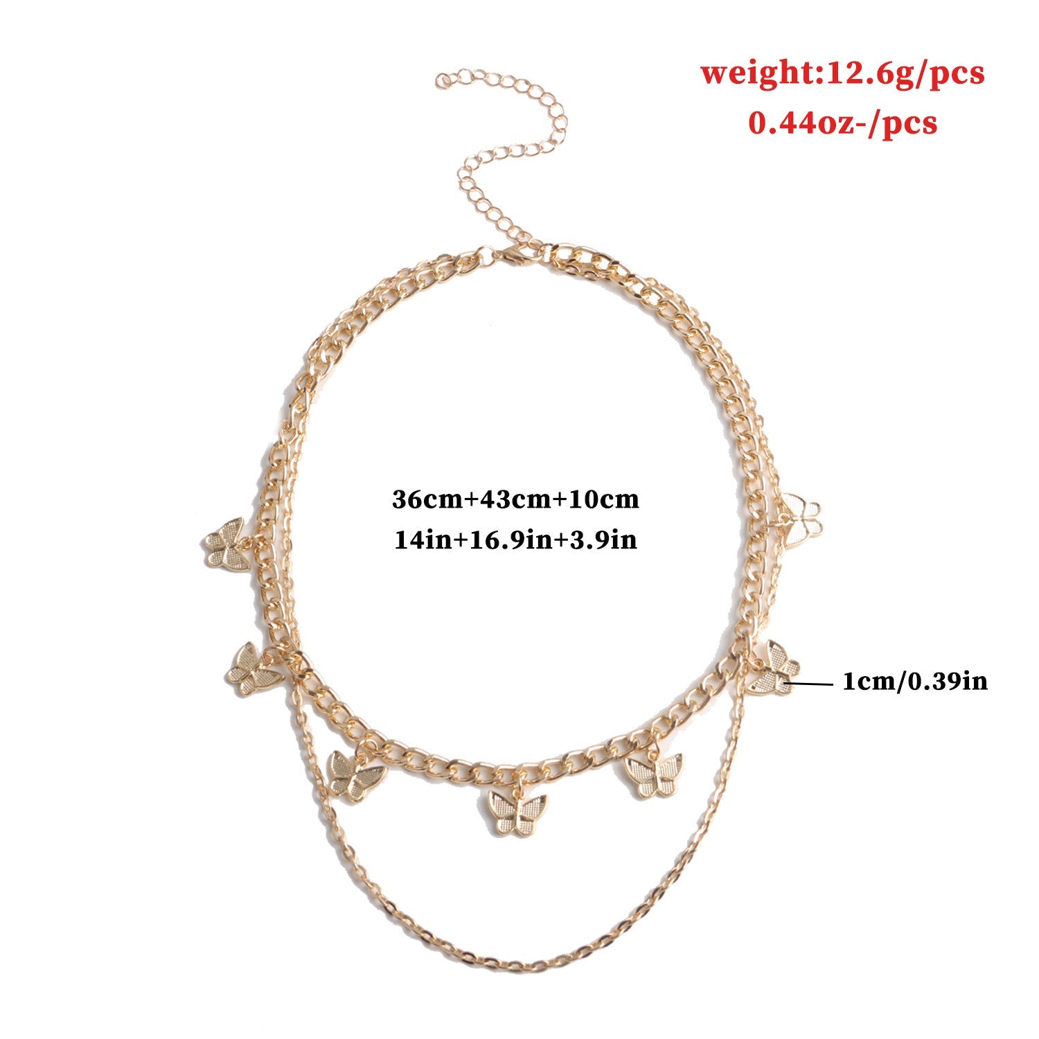 Classic Layered Chokers Butterfly Pendant Tassel Necklaces