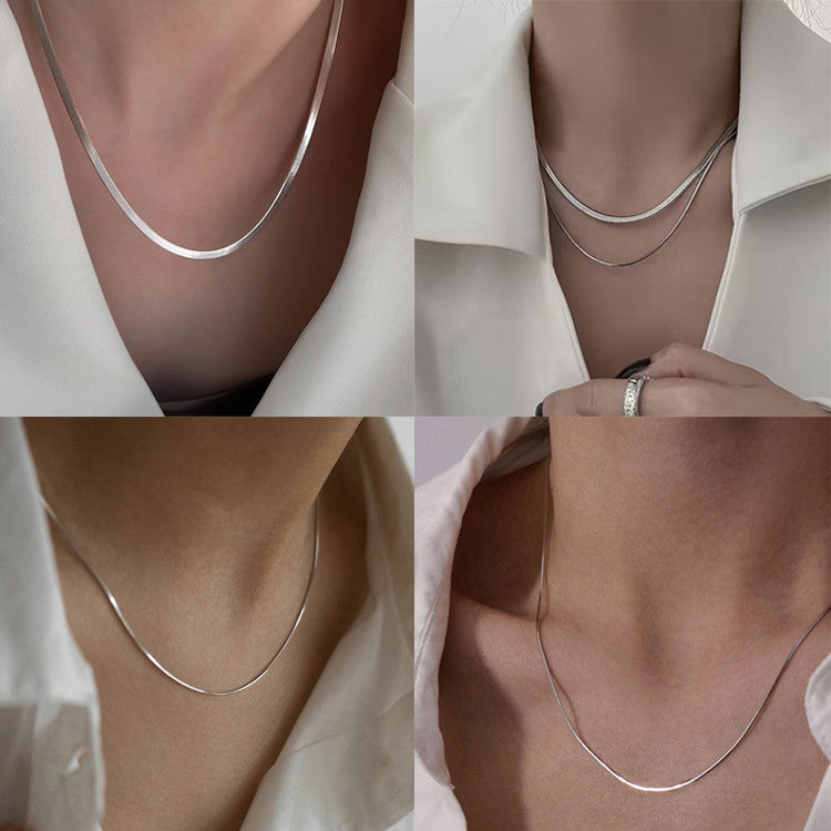 Fashion Jewelry Trendy Round Snake Chain  Necklace