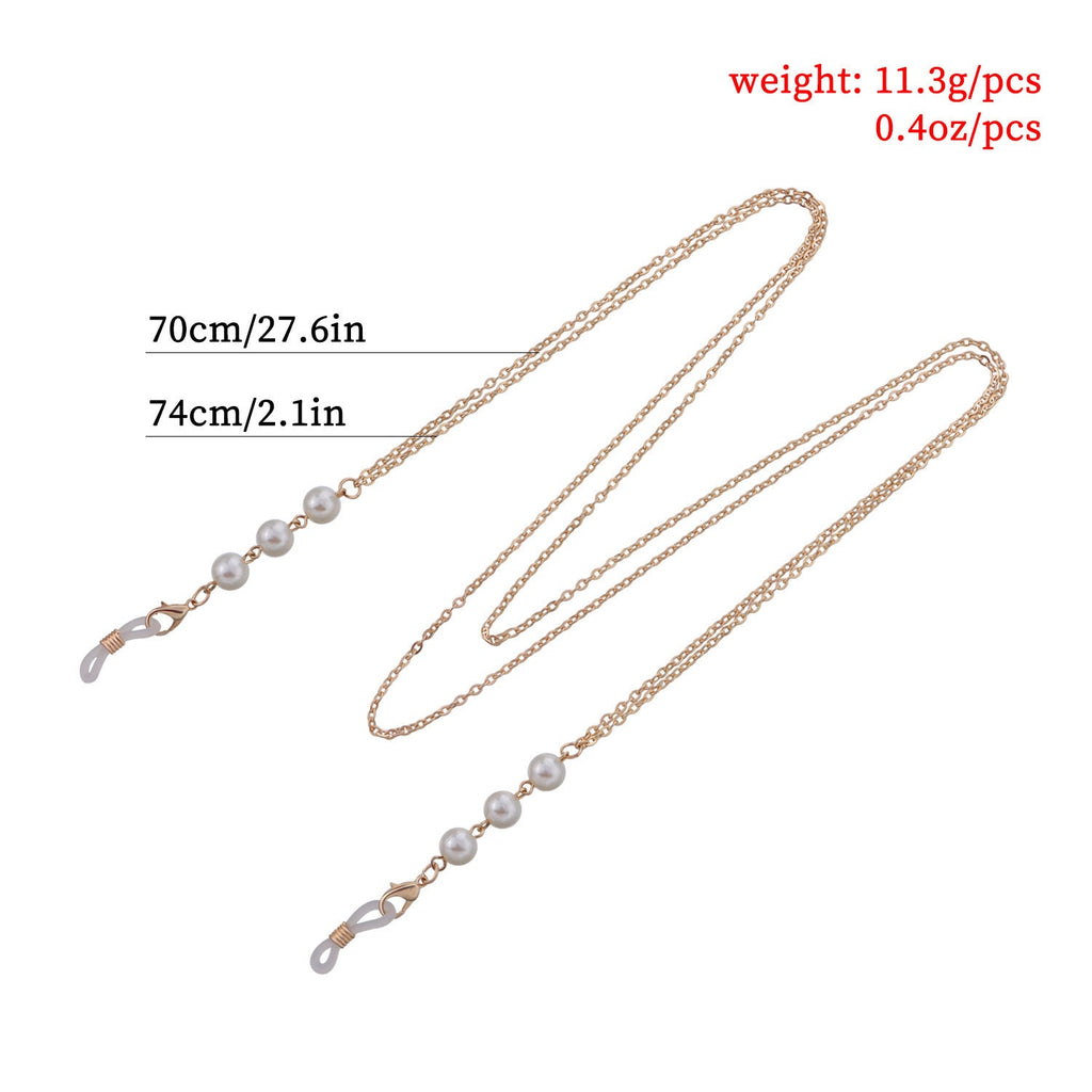 Pearl Glasses Chain Necklace Sunglasses Eyewear