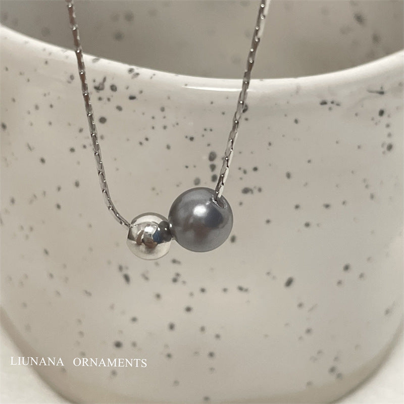 Geometric Chain Bead Necklace for Women