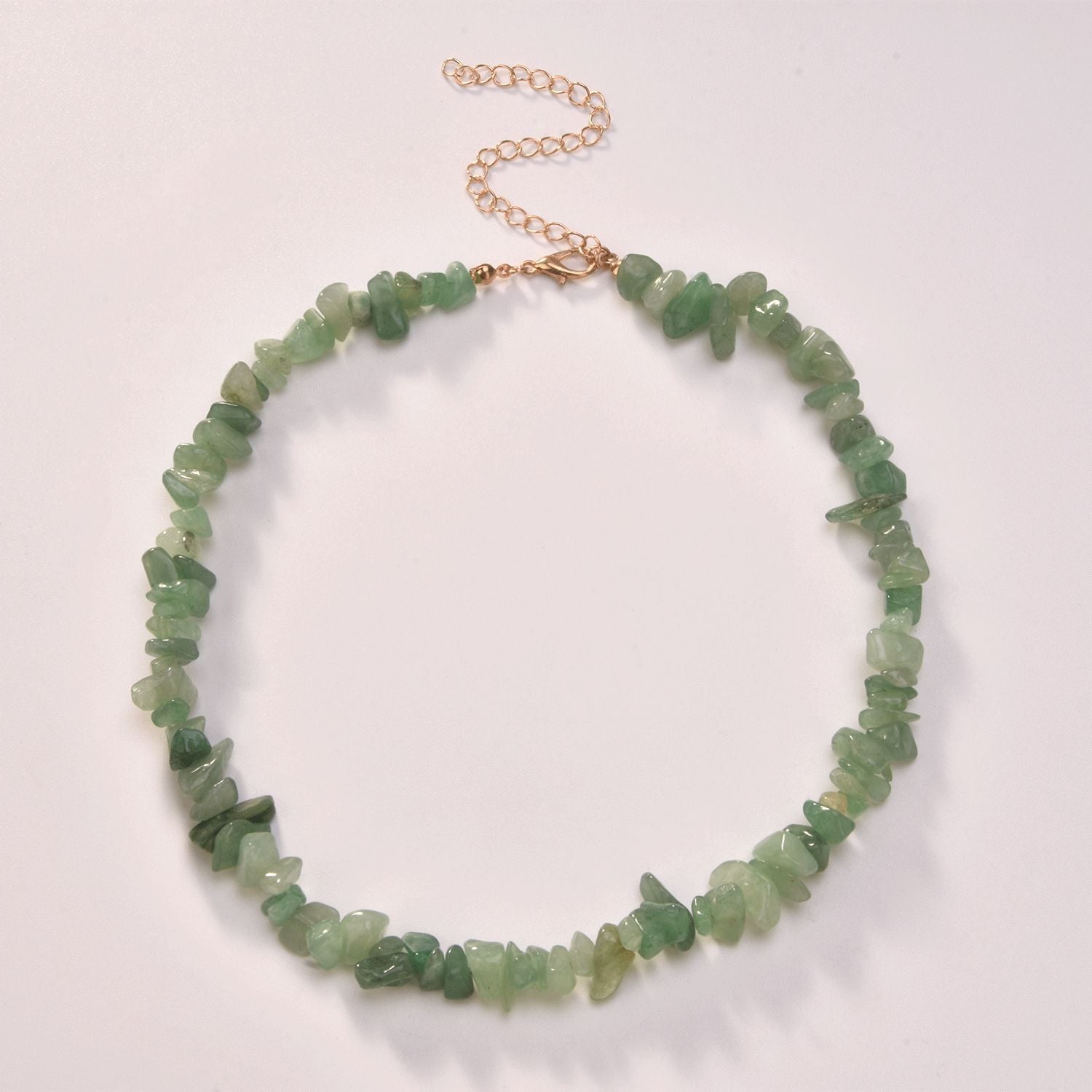 Natural Stone Chip Gravel Crystal Choker Gemstone Necklace