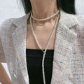 Long Pearl Necklace Costume Pearl Jewelry