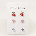 Cherry Blossom Stud Earrings Set