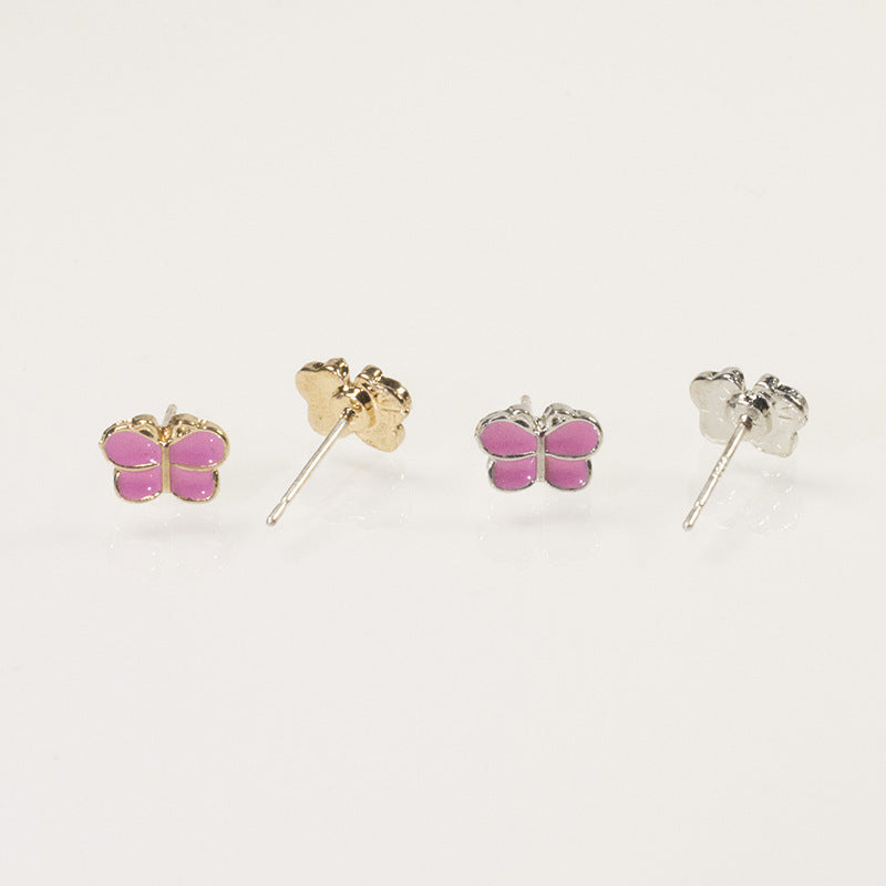 Ice cream butterfly stud earrings set