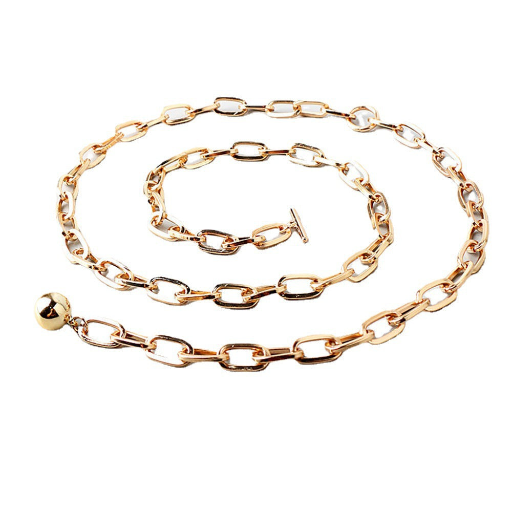 Lady Style Chain Metal Belt Cheap Women Belt Strap