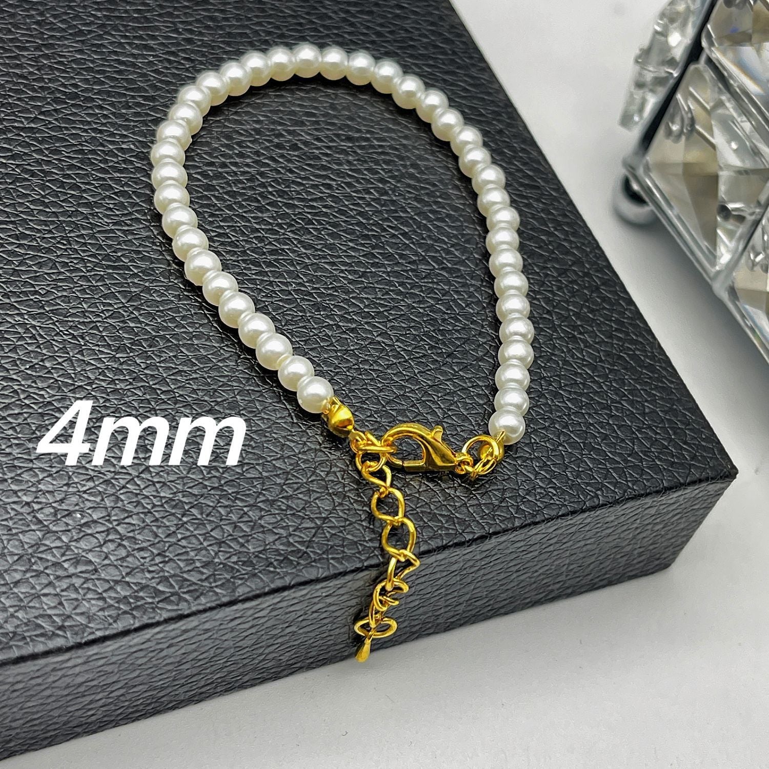 Glass Pearl Bracelet Woman Magnet Clasp