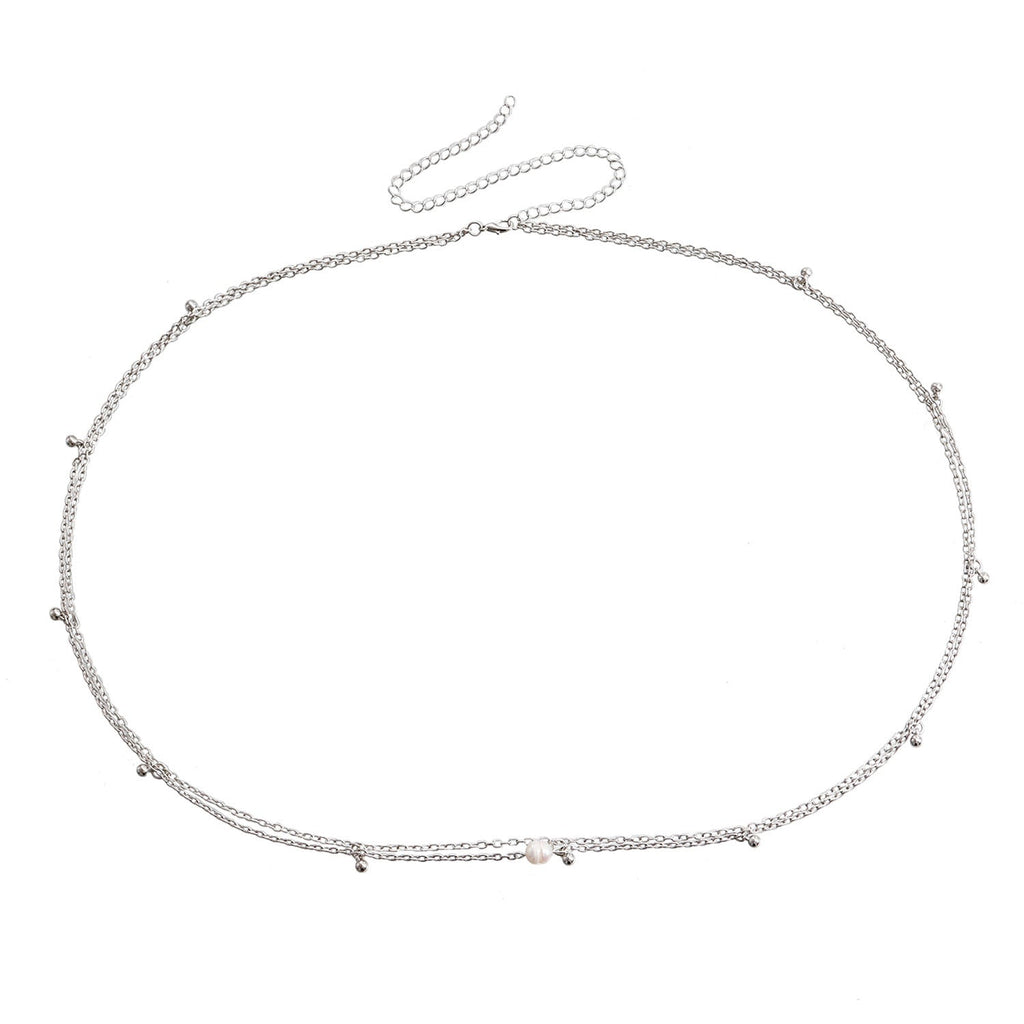 Boho Layer Body Chains Pearl Bikini Belly Chain