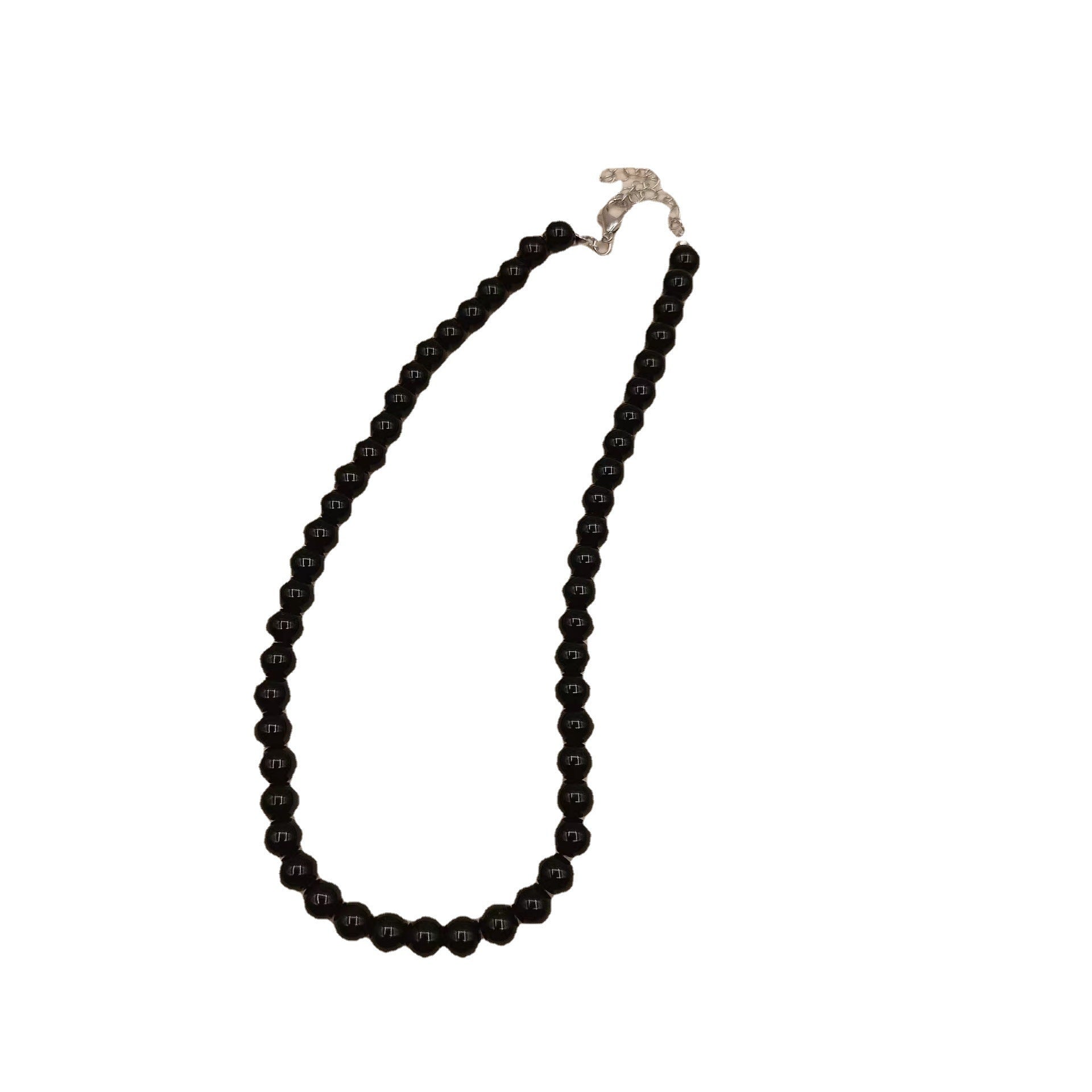 Red Black Glass Beaded Necklace for Women
