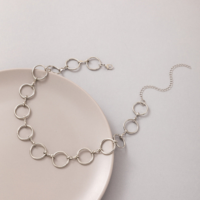 Chunky Circles Choker Necklace Women