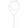 Heart Charm Beaded Long Chain Necklace