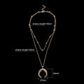 Crescent Moon Layered Necklace