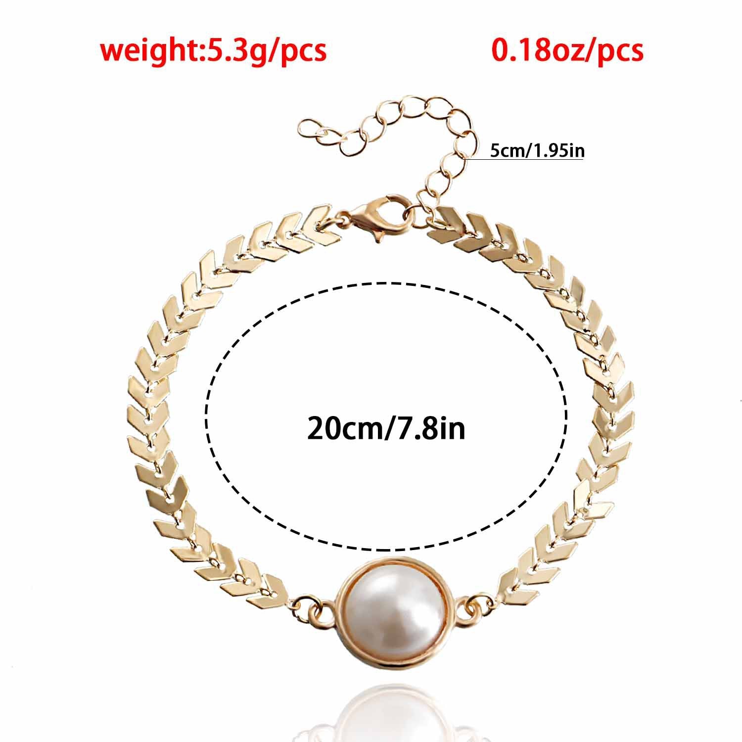 Wheat Chain Pearl Bracelets