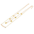 Double-Layer Disc Tassel Necklace