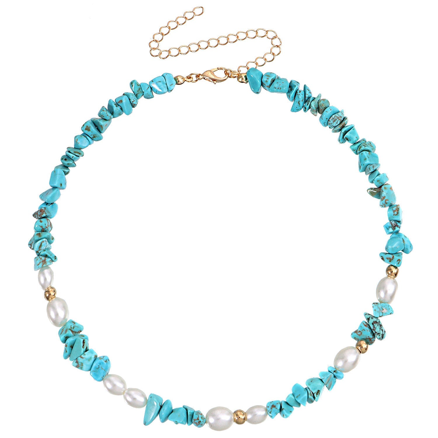 Bohemian Gemstone Irregular Beads Chain Choker Necklace