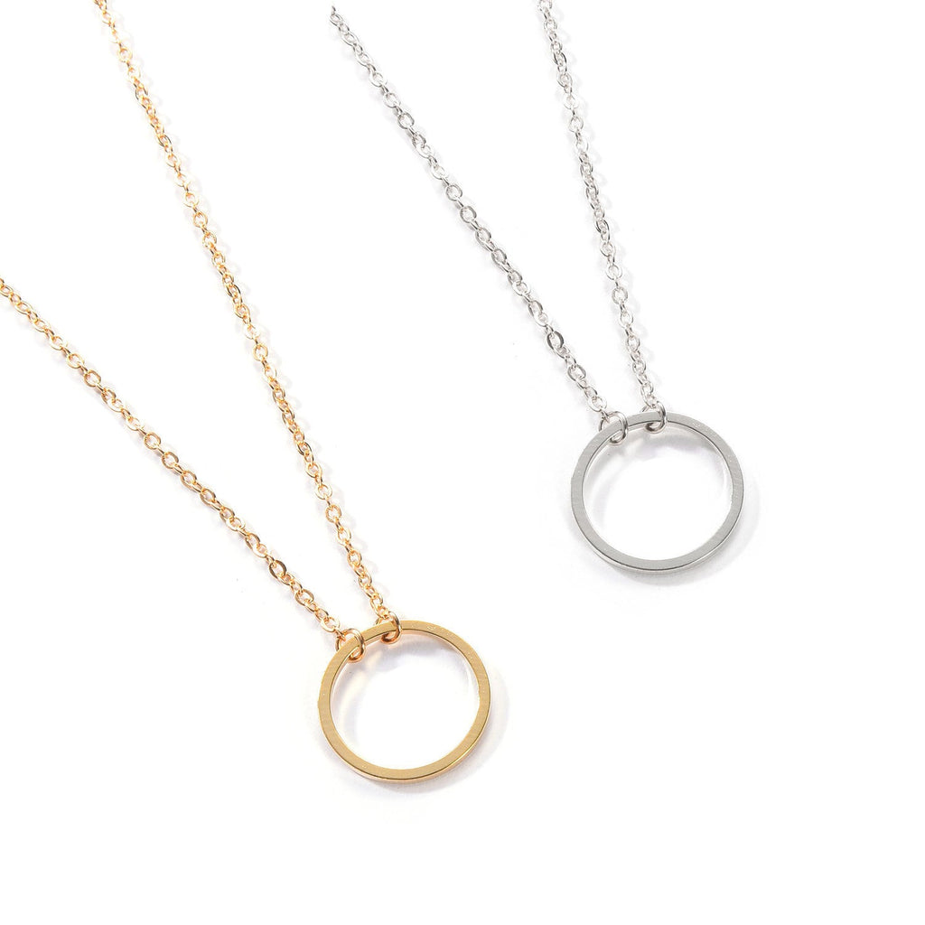 Circle Pendant Women Necklace