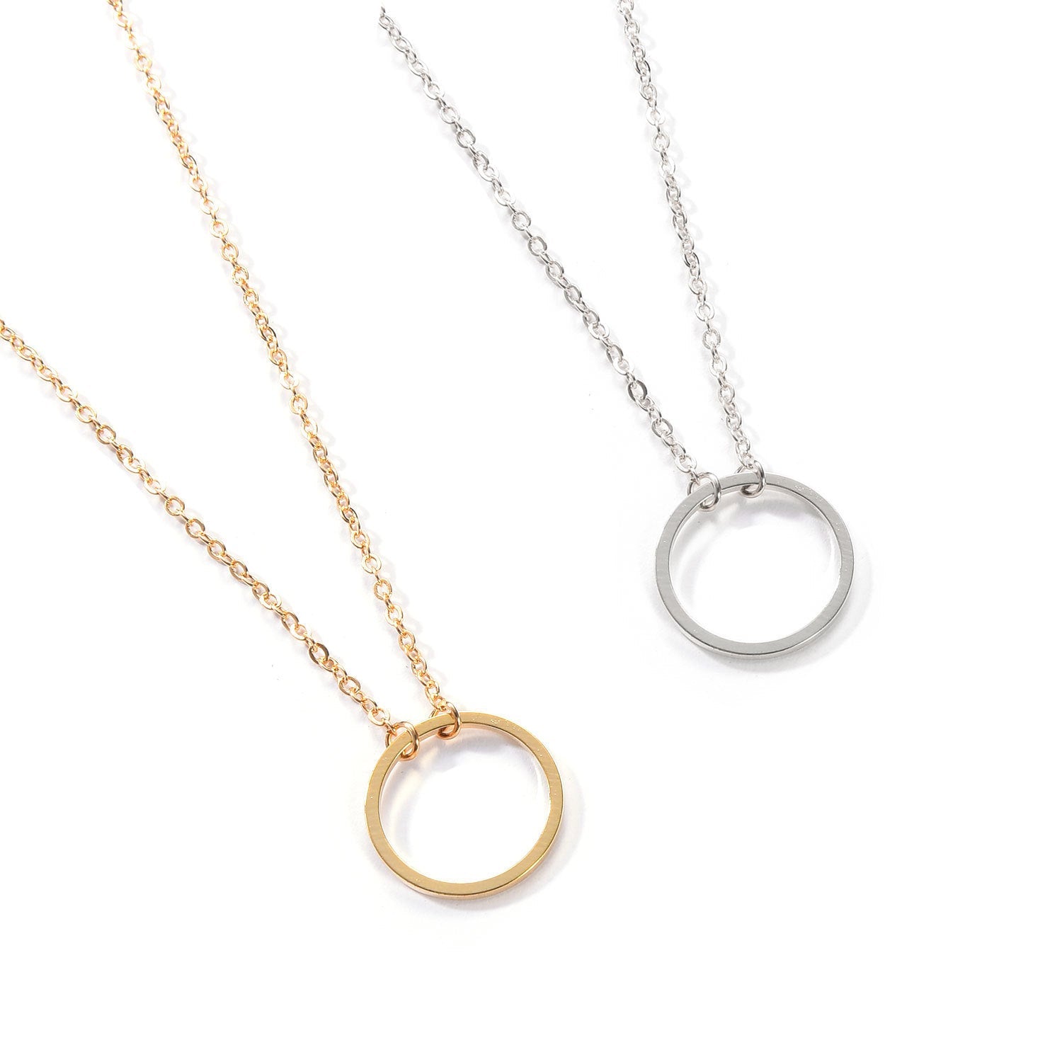 Circle Pendant Women Necklace