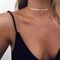 Dainty Disc Chain Chokers Necklace
