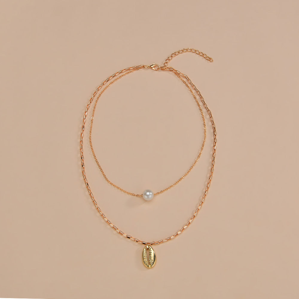 Layered Shell Necklace for Women